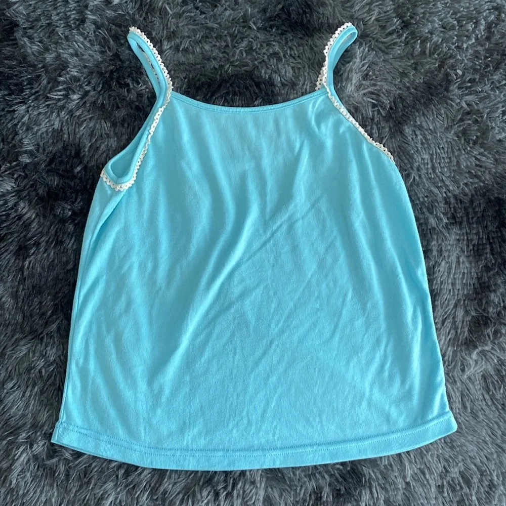 Zuhaila baby blue sleepwear tank top
